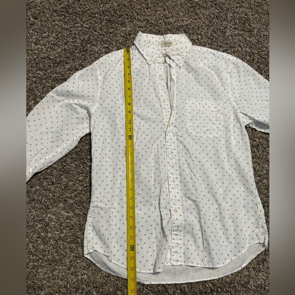 J. Crew Men's White and Black Patterned Shirt - Picture 6 of 11
